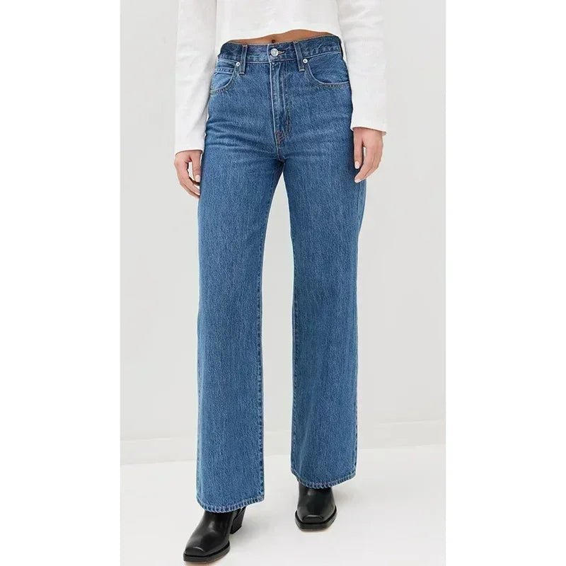 Retro Straight High Waist Jeans