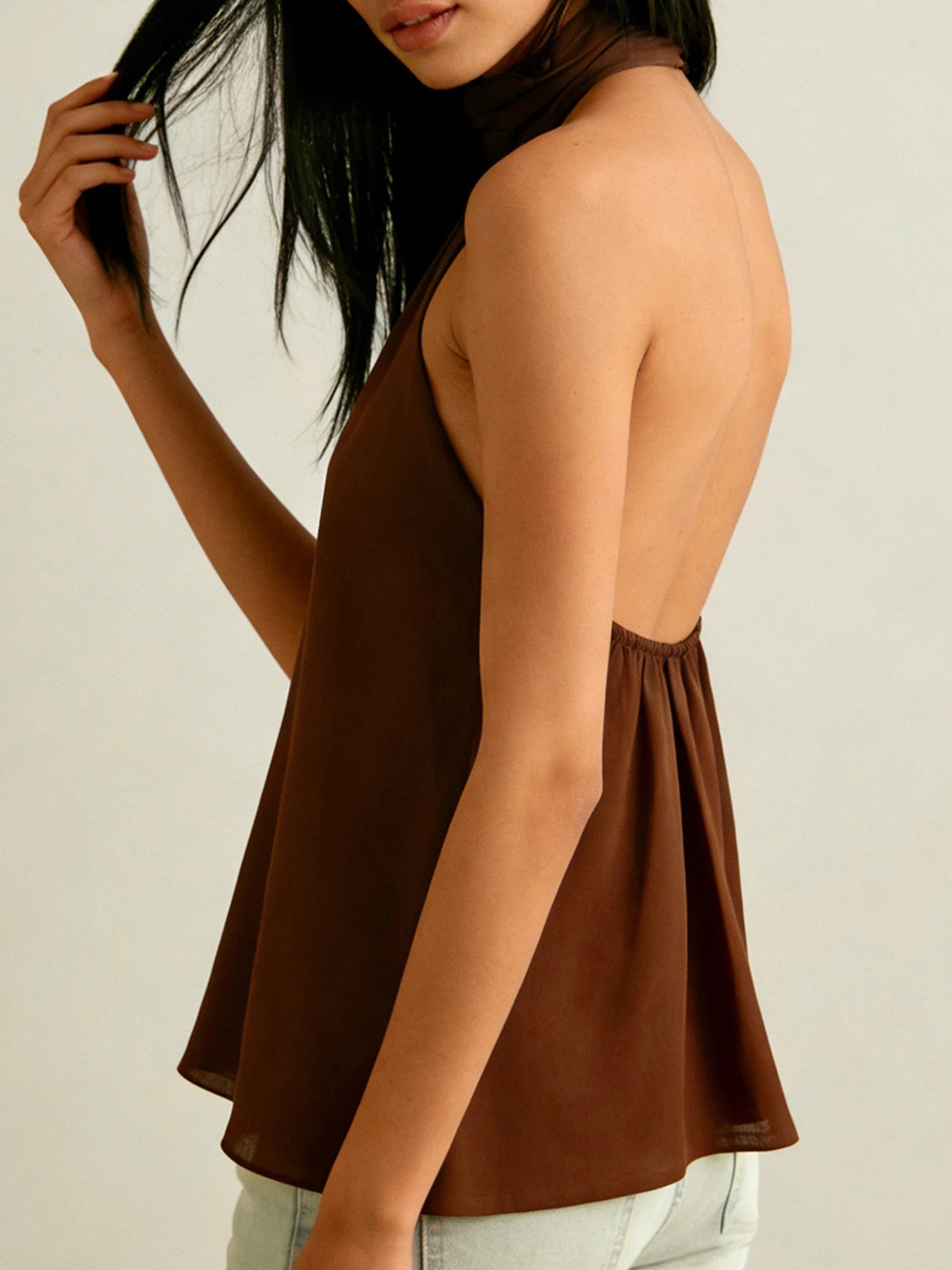 Women's Halter Tops Casual Loose Fit Stylish Solid Color Sleeveless Vest Suitable for Summer