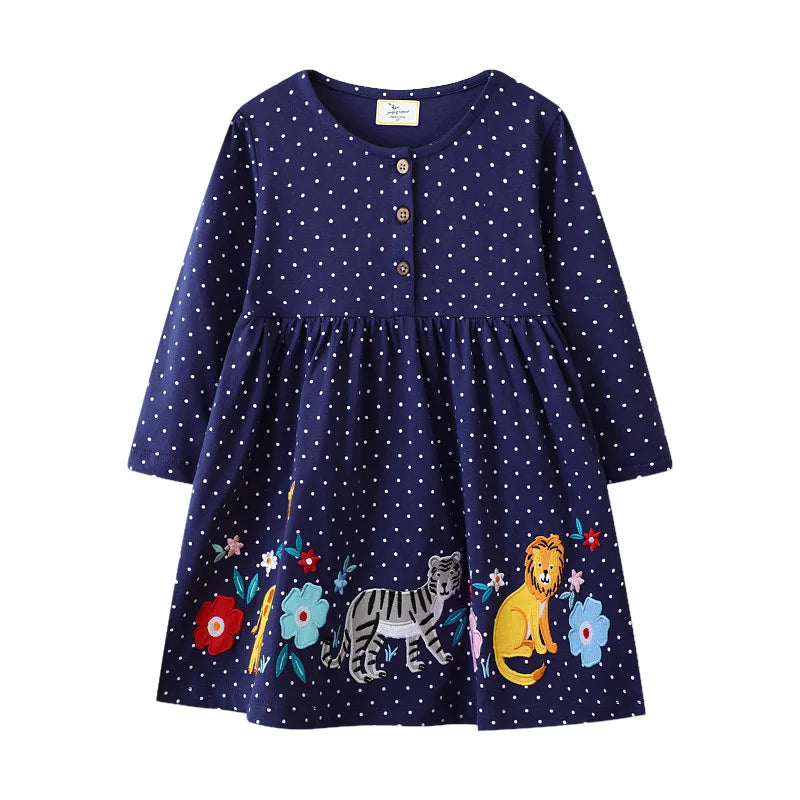 Butterfly Polka Princess Girls Dress