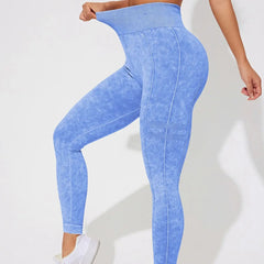 Women Vintage Leggings Gym Fitness Athletic Workout Elastic Leggins Good Elastic Yoga Pants Push Up Sports Training Tights