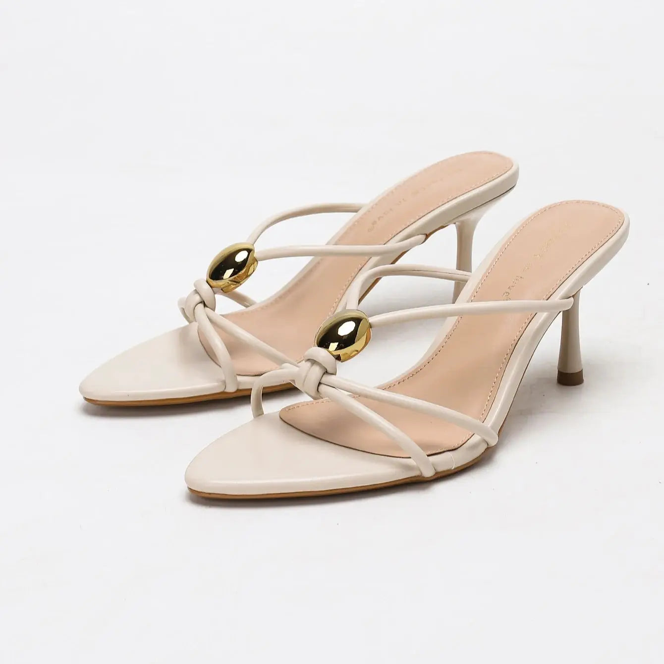 Women's fashionable, elegant, comfortable, simple and versatile high heels, peep-toe breathable slip-on stilettos.