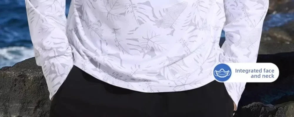 Hooded Design Fishing Shirt Summer Mask Lightweight Material Hooded Fishing Clothes Performance Fabric Outdoor Hoodie
