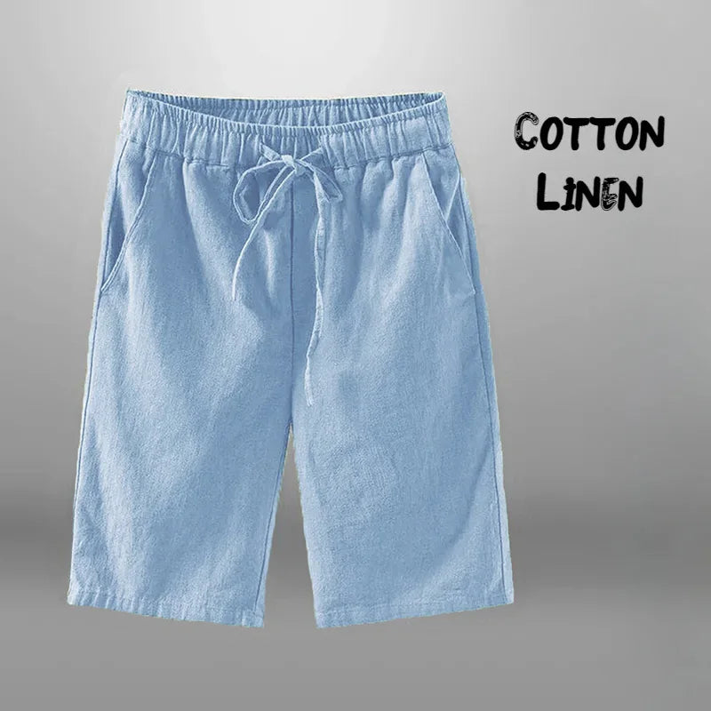 Cotton Linen Casual Beach Shorts