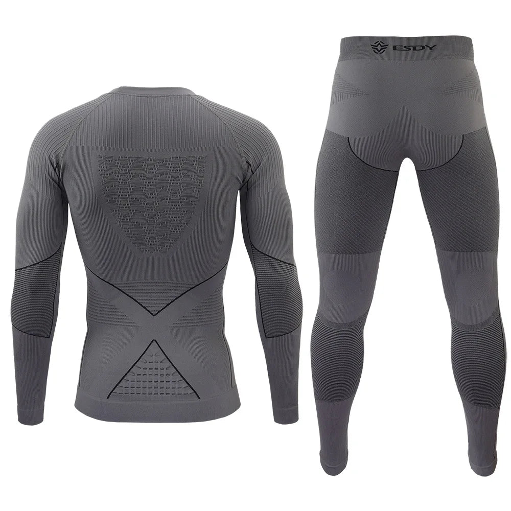 Men Sport Thermal Underwear Suits Outdoor Cycling Compression Sportswear Quick Dry Breathable Clothes Fitness Running Tracksuits