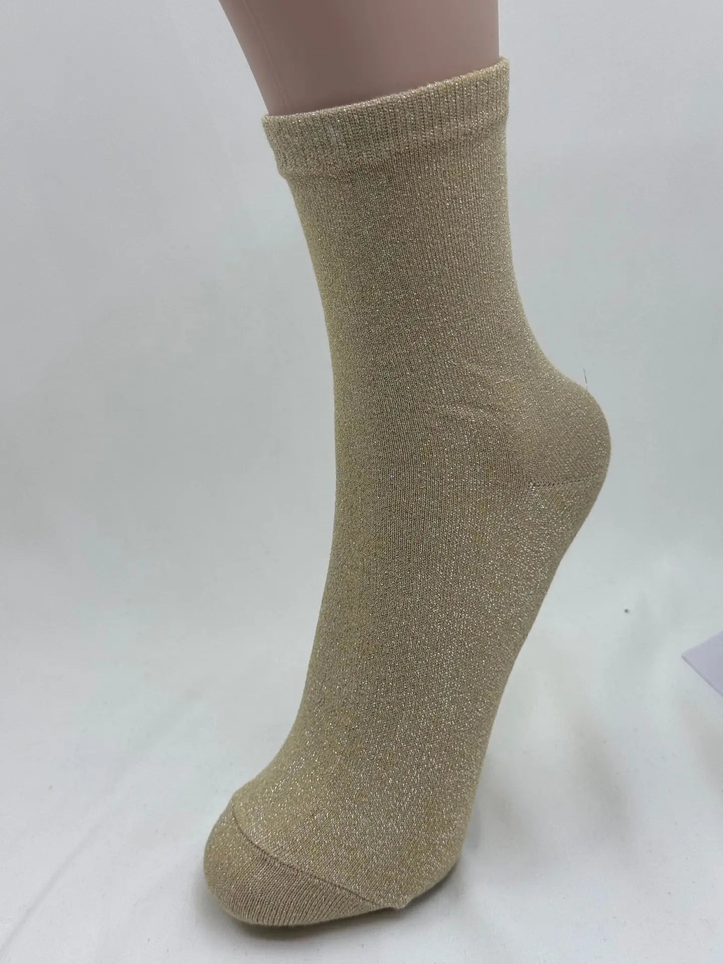 Metallic Knit Mid Calf Socks