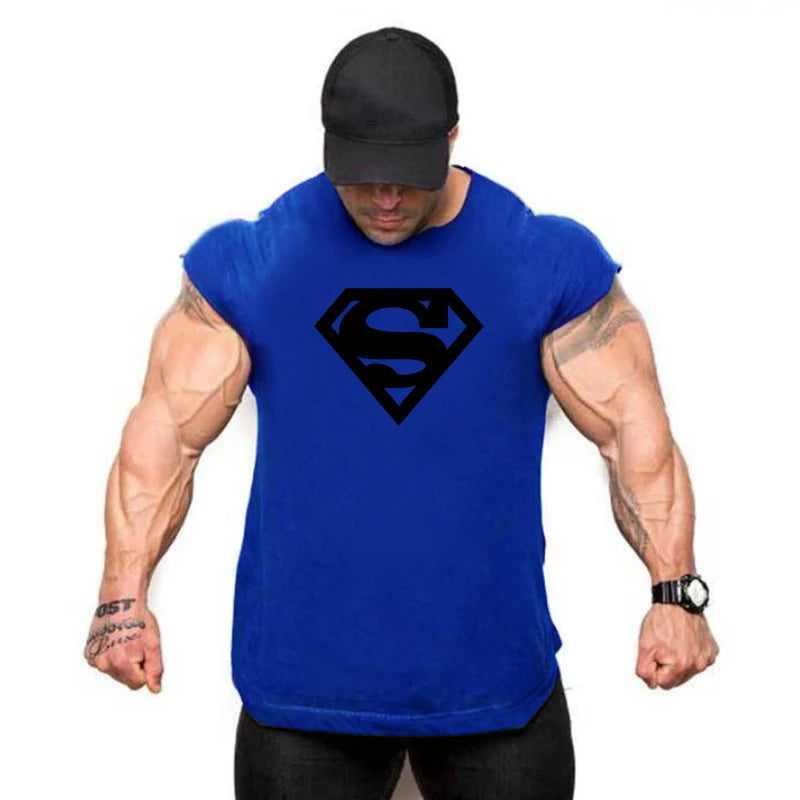 Mens Tank Tops Shirt Gym Tank Top Fitness Clothing Vest Sleeveless Cotton Man Canotte Bodybuilding Ropa Hombre Man Clothes Wear