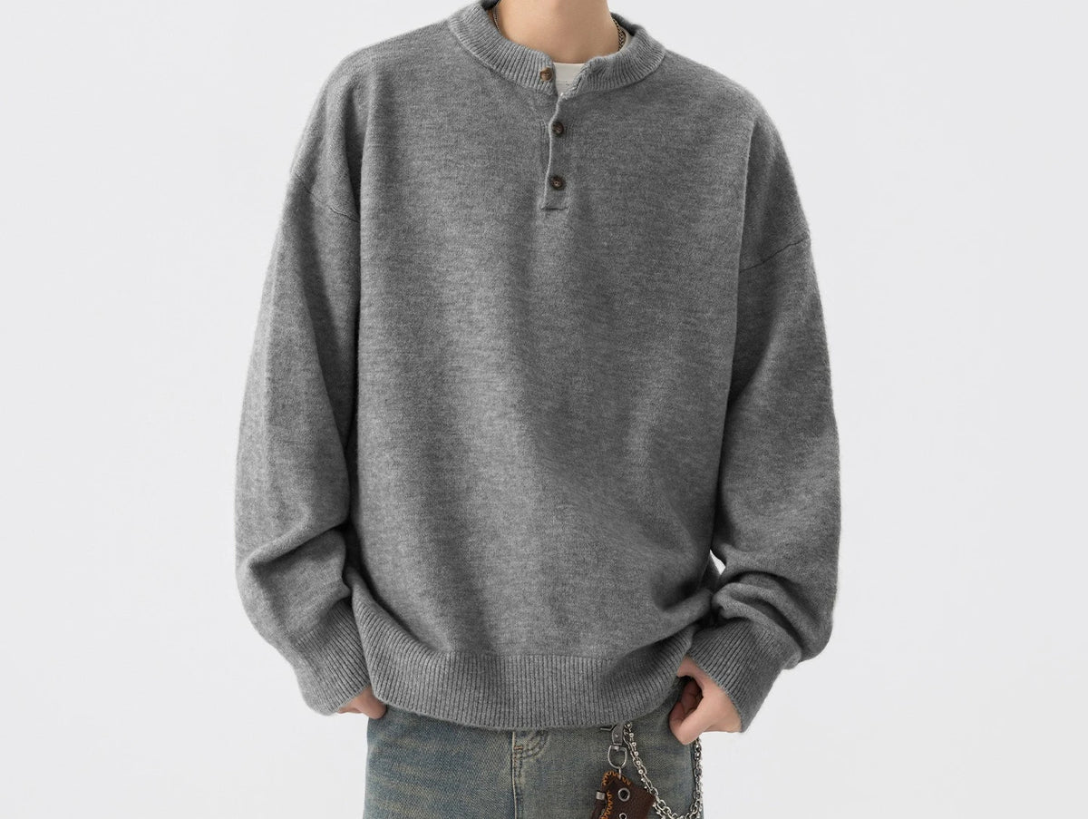 Knitted Sweater Men's Spring and Autumn Loose Casual Hoodie