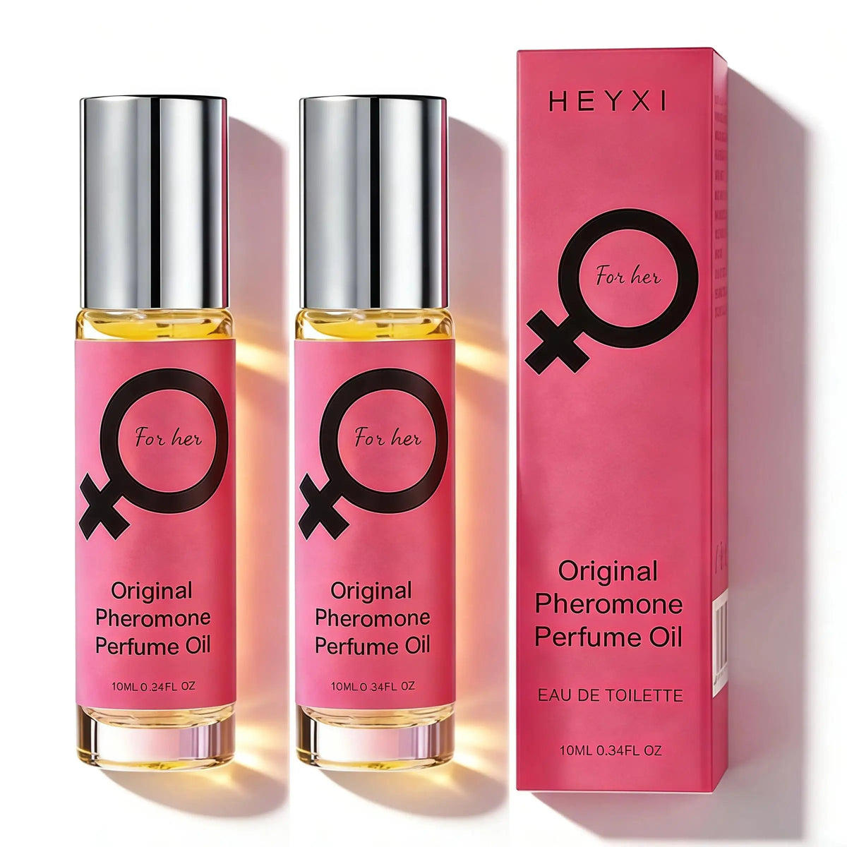 Roll-On Pheromone Perfume - Exohormone Parfum Fruity Floral Scent, Long-Lasting Fragrance, Alcohol-Free, Essential for Dates