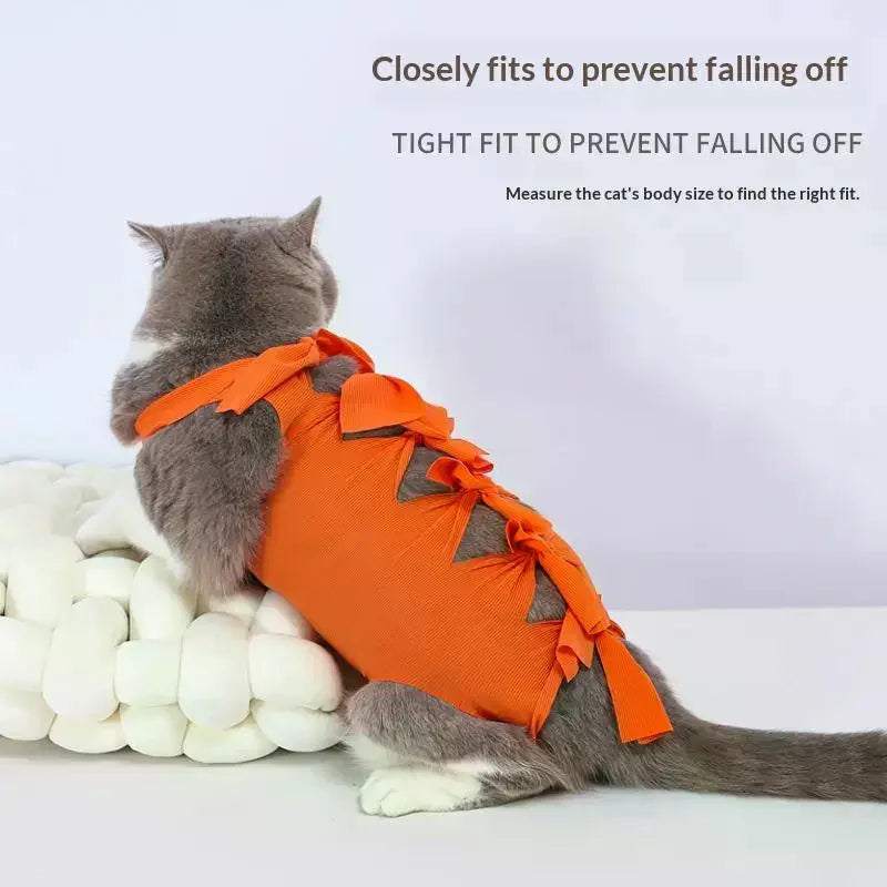 Pet Neutering Suit Cat Postoperative Recovery Clothes Anti-Licking Adjustable Wound Protective Clothing Pet Supplies