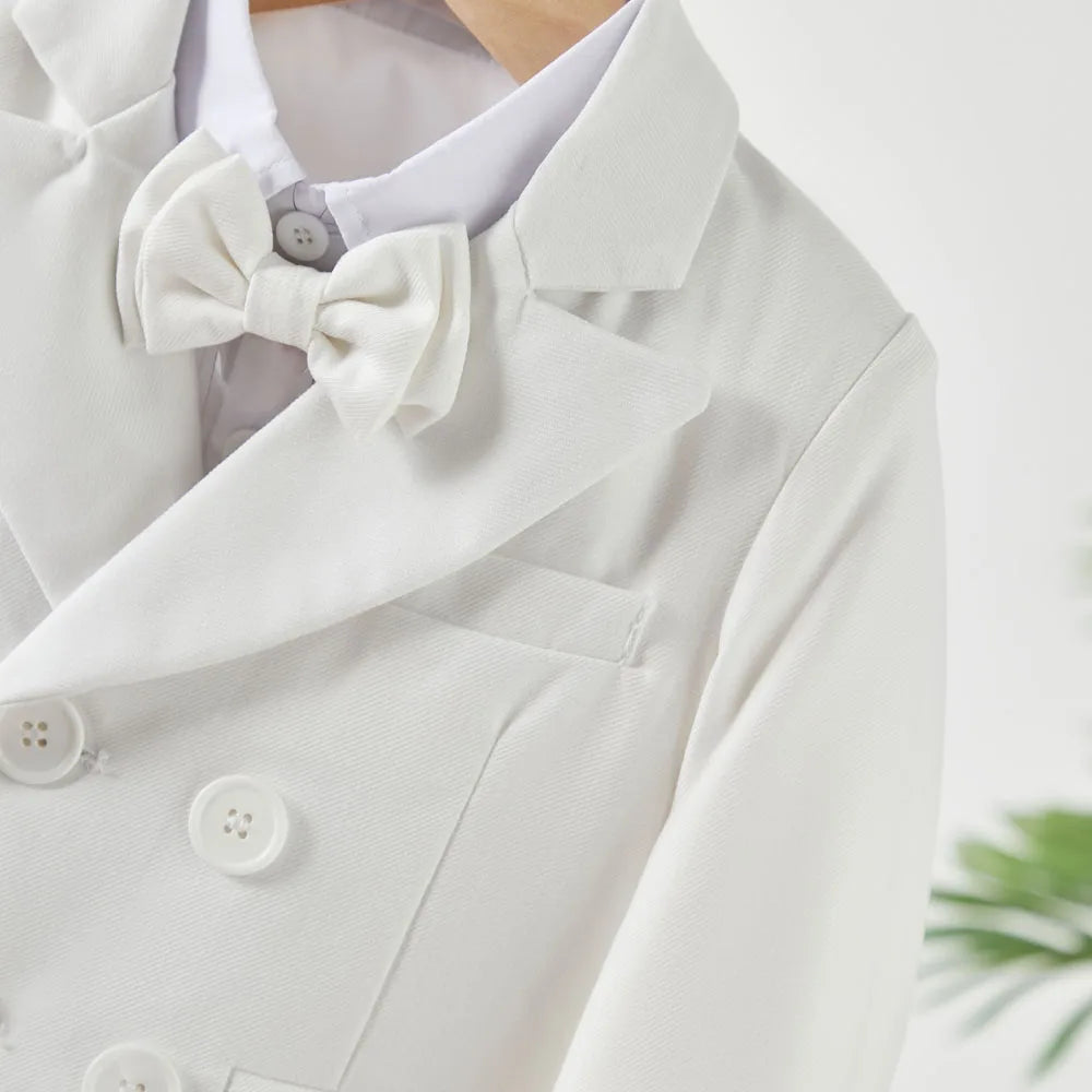 White Formal Boys Blazer Set