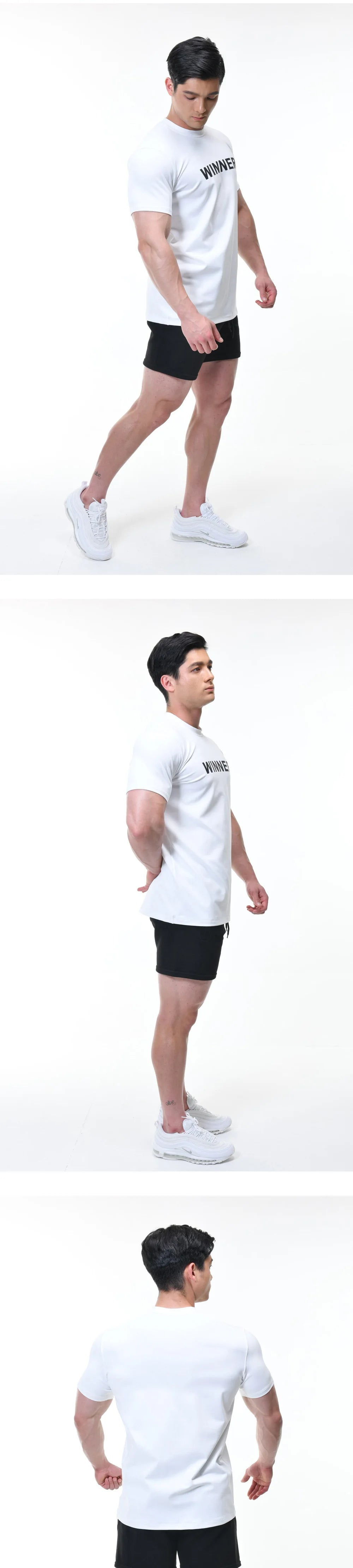 Men Muscle Shirt Slim Fit Bodybuilding Tshirt Men Workout Fitness Shirts Top Tees