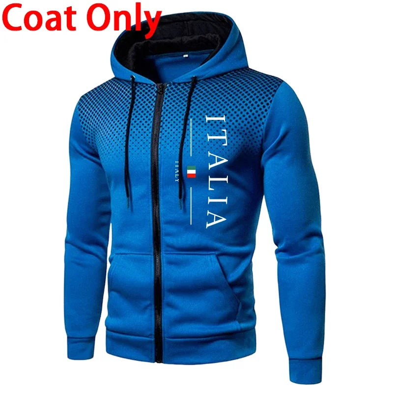 Autumn Winter Popular Men's Tracksuit Zipper Hoodie and Sweatpants Urban Casual Sporty Jogging Suit Male Daily Training Outfits