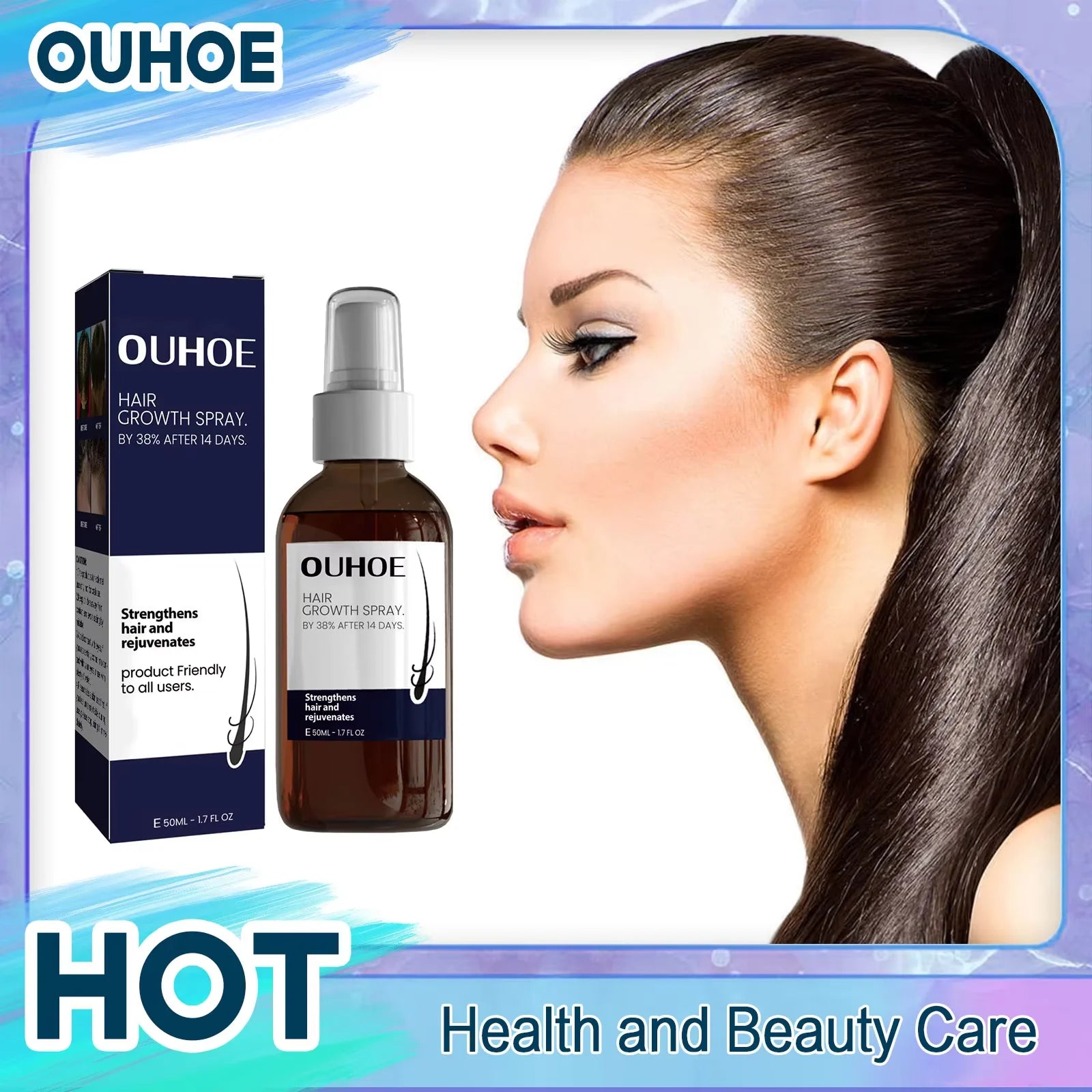 Hair Growth Spray Nourishing Moisturizing Thicker Longer Repair Damage Strengthen Scalp Treatment Hair Care Oil Products 50ml