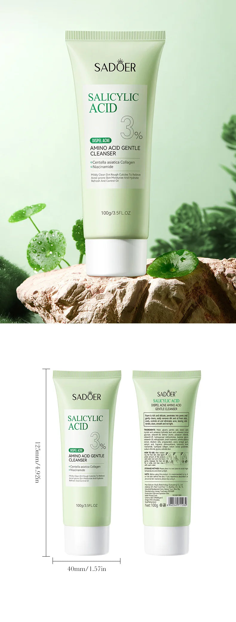 Salicylic Foam Facial Cleanser Wash
