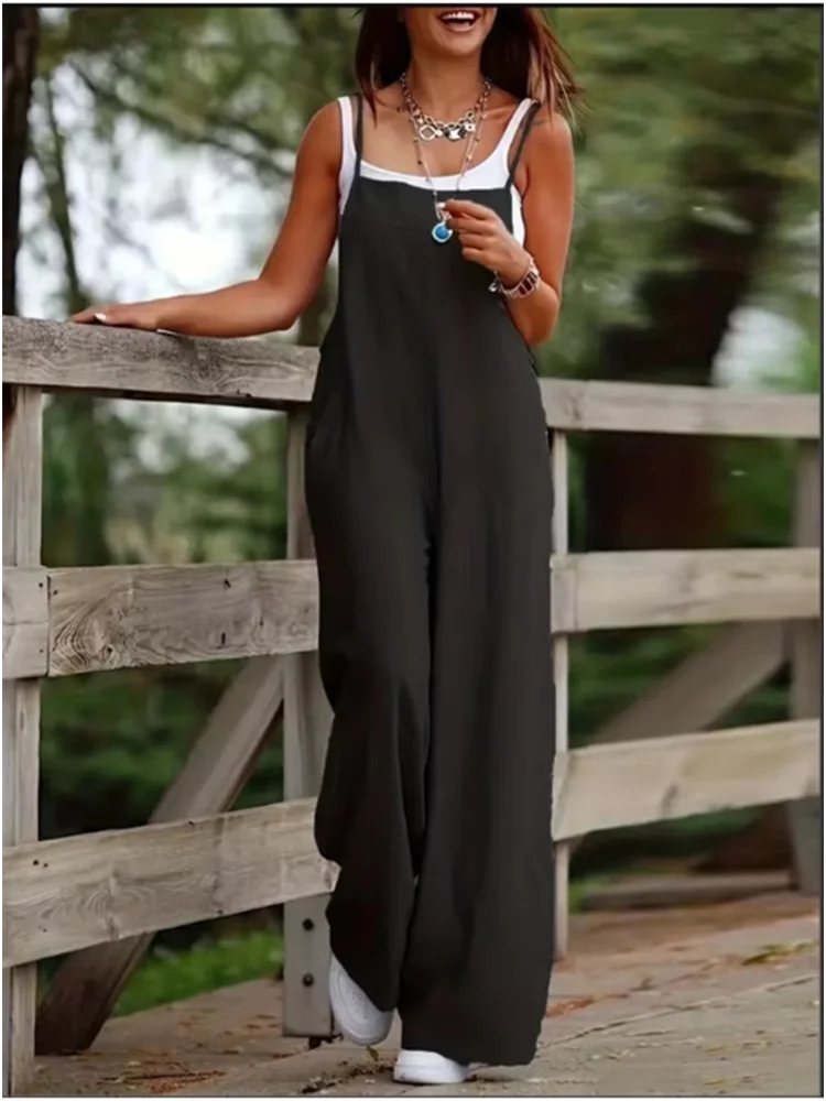 Monochrome Casual Summer Jumpsuit