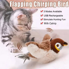 Rechargeable Chirping Bird Cat Toy