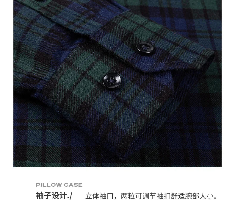 Classic Cotton Plaid Casual Shirt