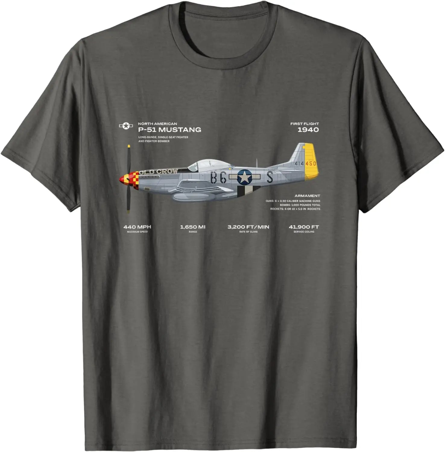 P51 Mustang Graphic Cotton Tee