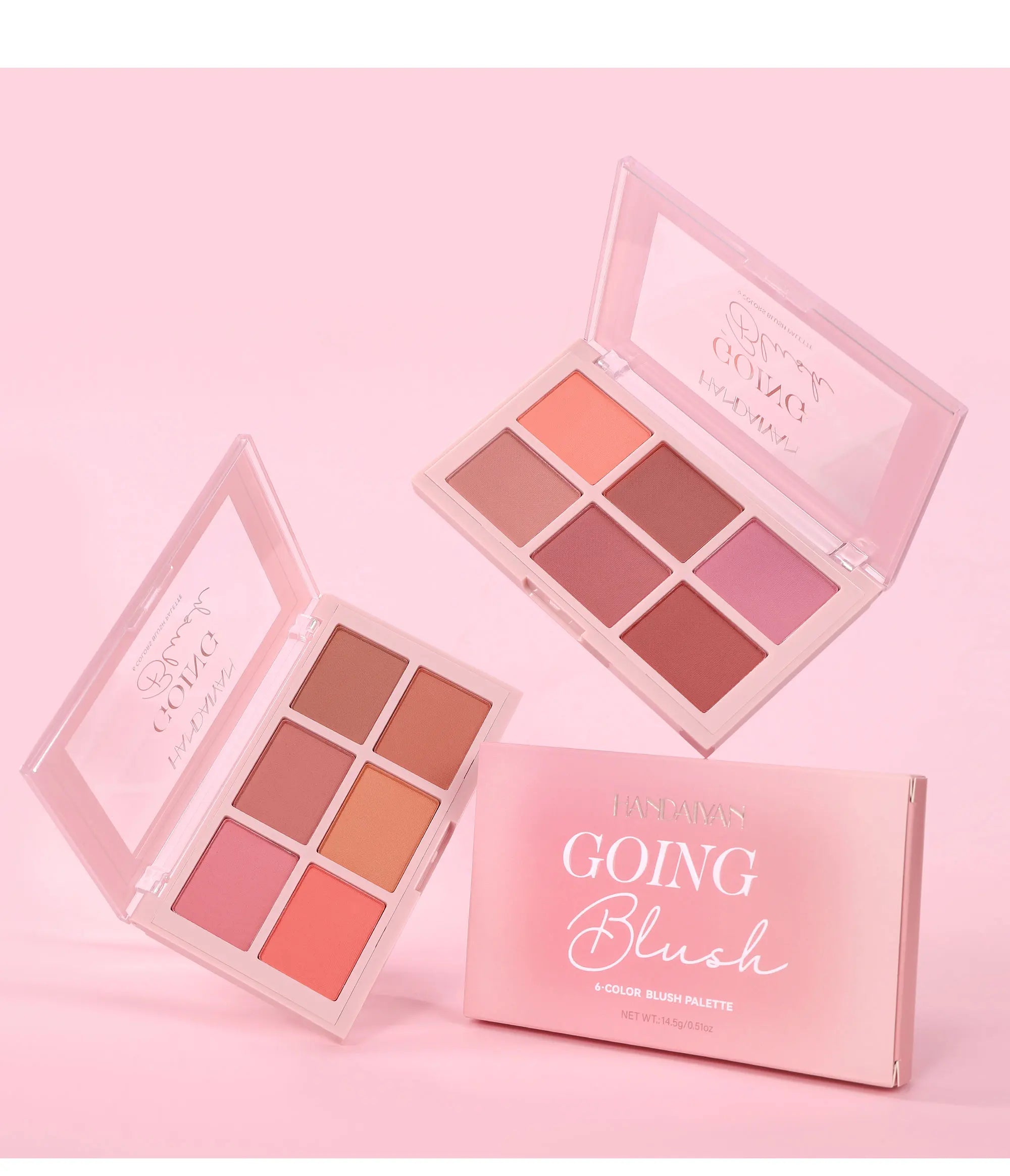 Matte Blush Palette Highly Pigmented Long Lasting Face Makeup Natural Finish Brighten Skin Contour Highlight Powder