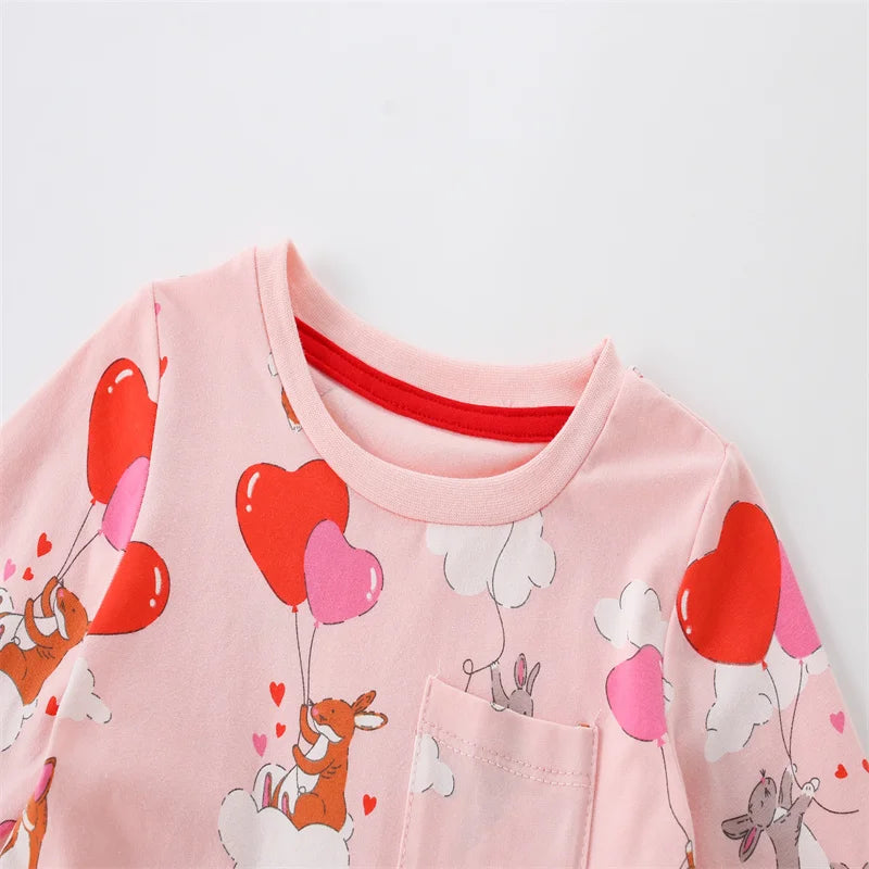 Floral Button Princess Girls Dress