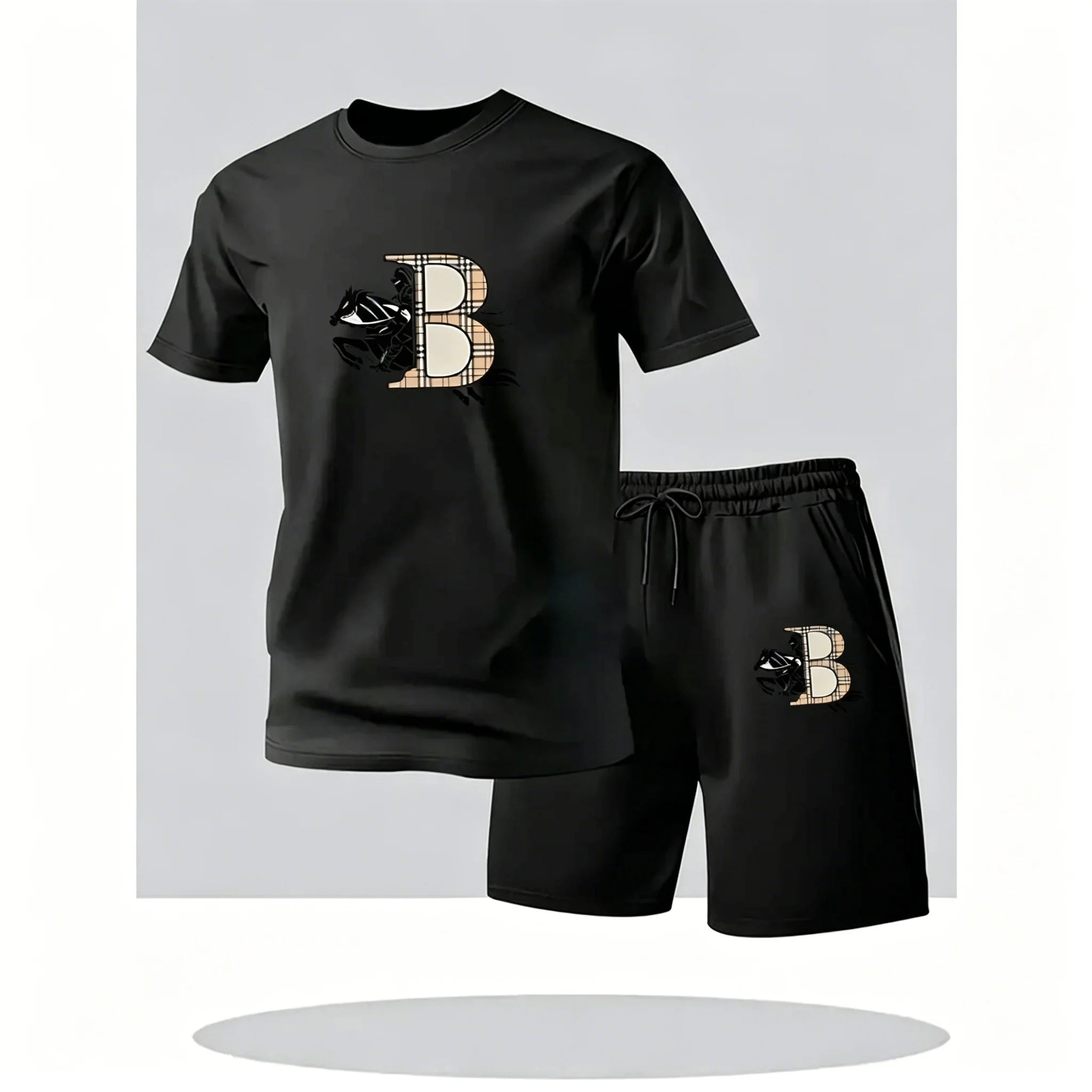 Men's Tracksuit Casual Quality 2026 Summer Daily Wear Single Piece Versatile sleeved T-shirt and Sports Short Outdoors Jogging