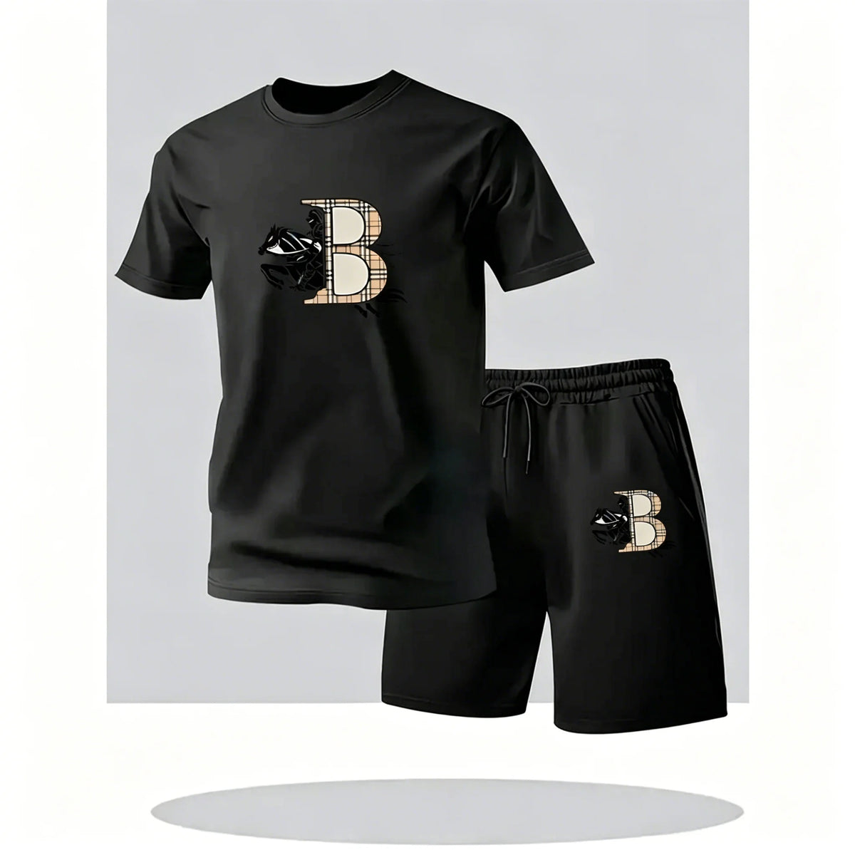 Men's Tracksuit Casual Quality 2026 Summer Daily Wear Single Piece Versatile sleeved T-shirt and Sports Short Outdoors Jogging