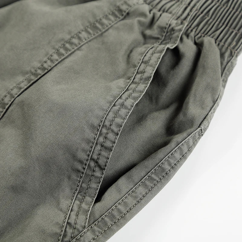 Relaxed Straight Casual Cotton Pants