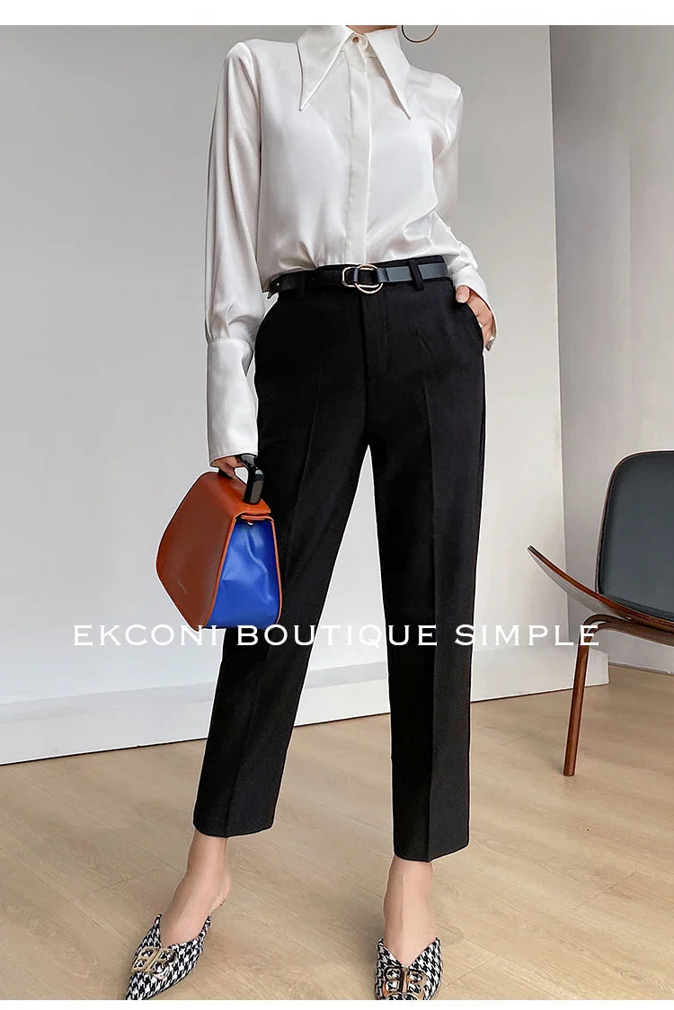 Elegant Satin Office Casual Shirt