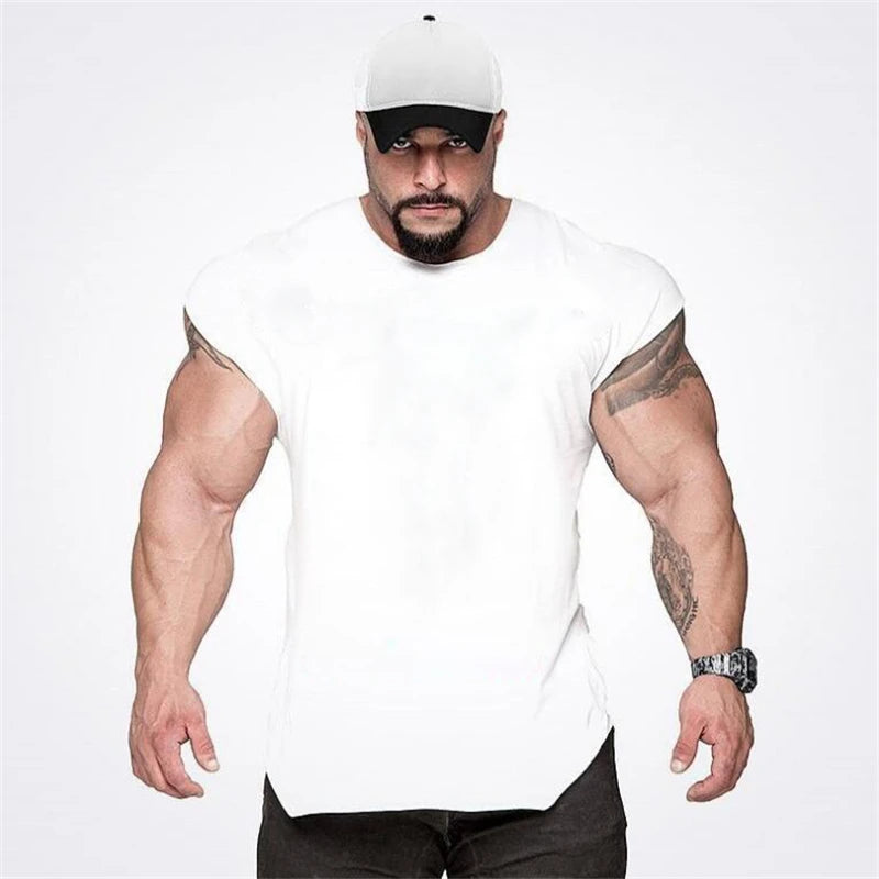 Mens Tank Tops Shirt Gym Tank Top Fitness Clothing Vest Sleeveless Cotton Man Canotte Bodybuilding Ropa Hombre Man Clothes Wear