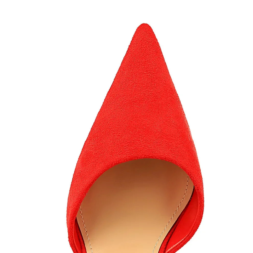 Concise Ankle Strap Mid Heels