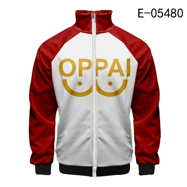 Coat Anime Saitama Oppai Hooded Hoodie Men Women Fleece Sweatshirt Fashion Harajuku Jacket Brand Clothes Cosplay Costume