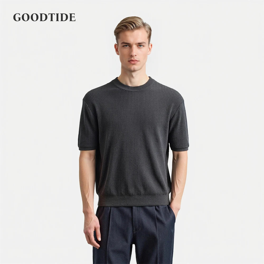 Knitted Smart Casual Tee Men