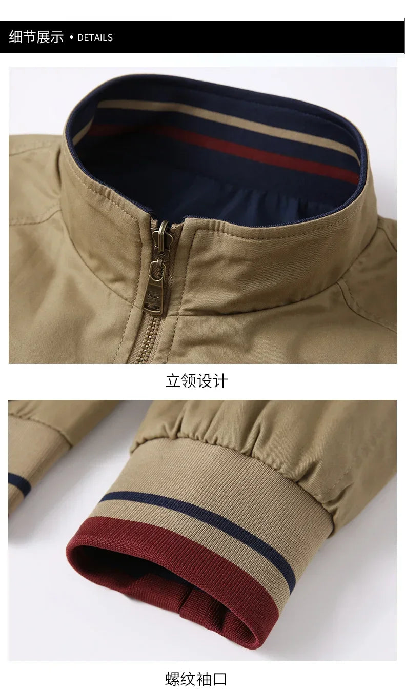 Reversible Slim Stand Collar Jacket