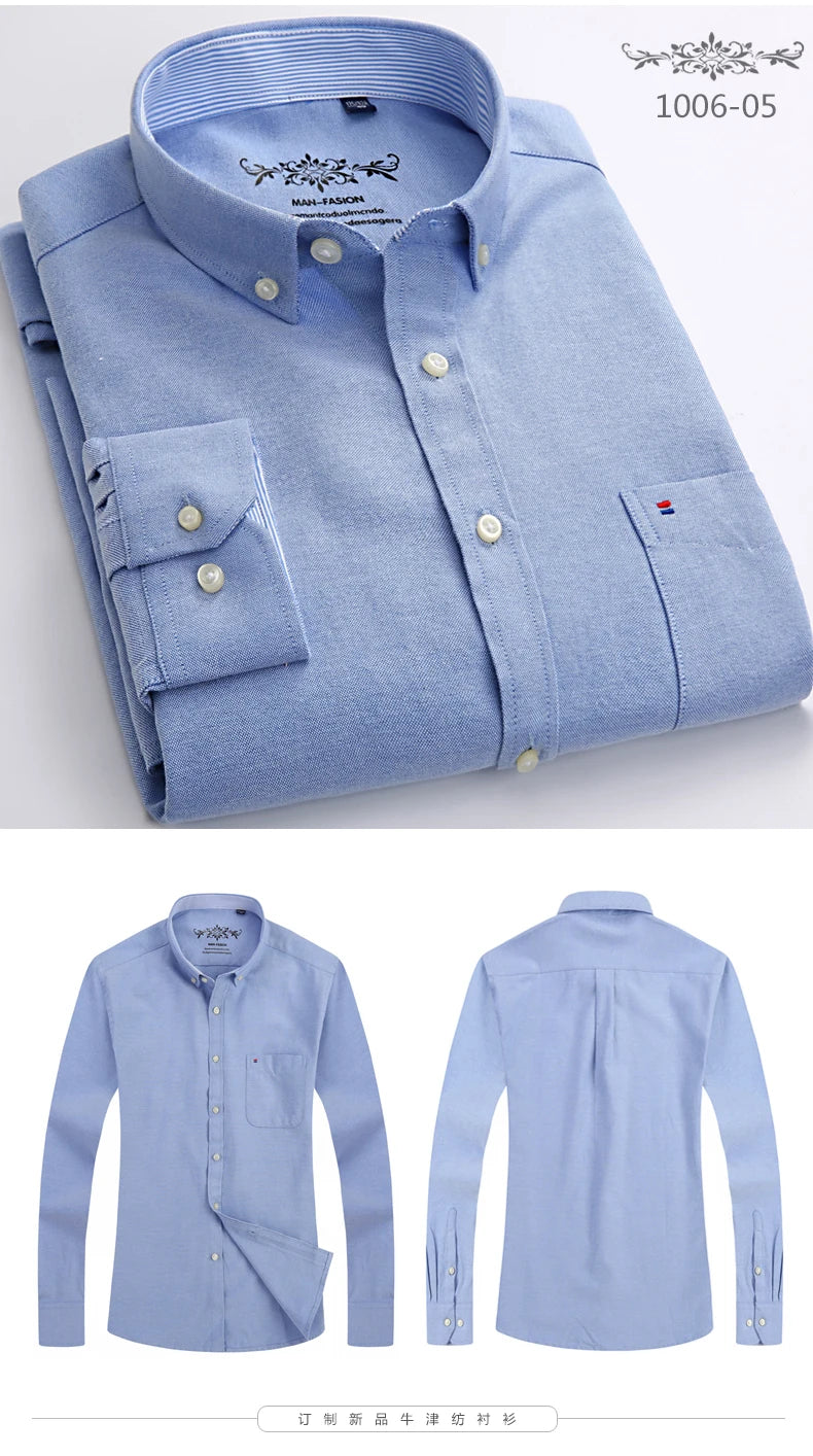 Slim Striped Office Shirt Men