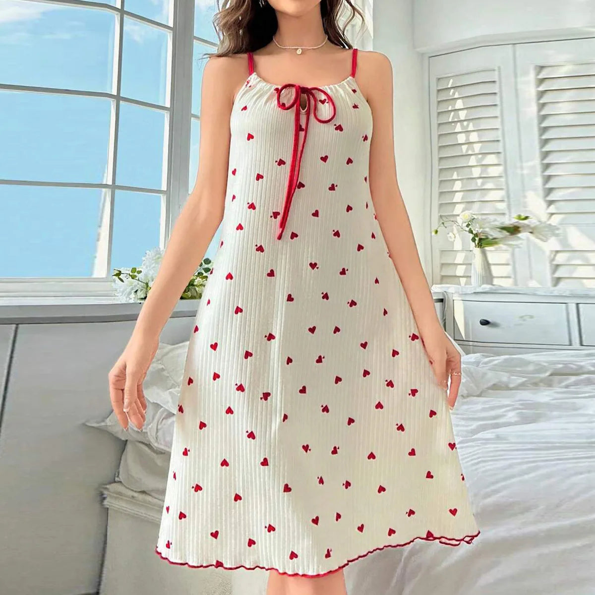 Floral Strap Summer Nightgown