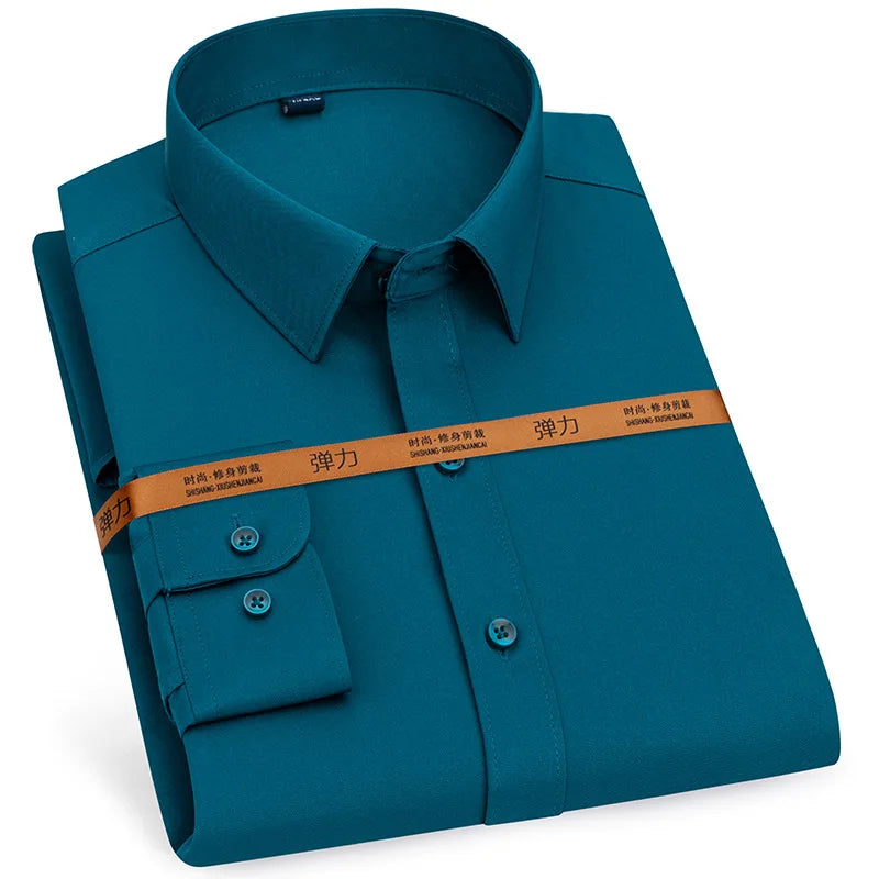 Slim Breathable Dress Shirt Men