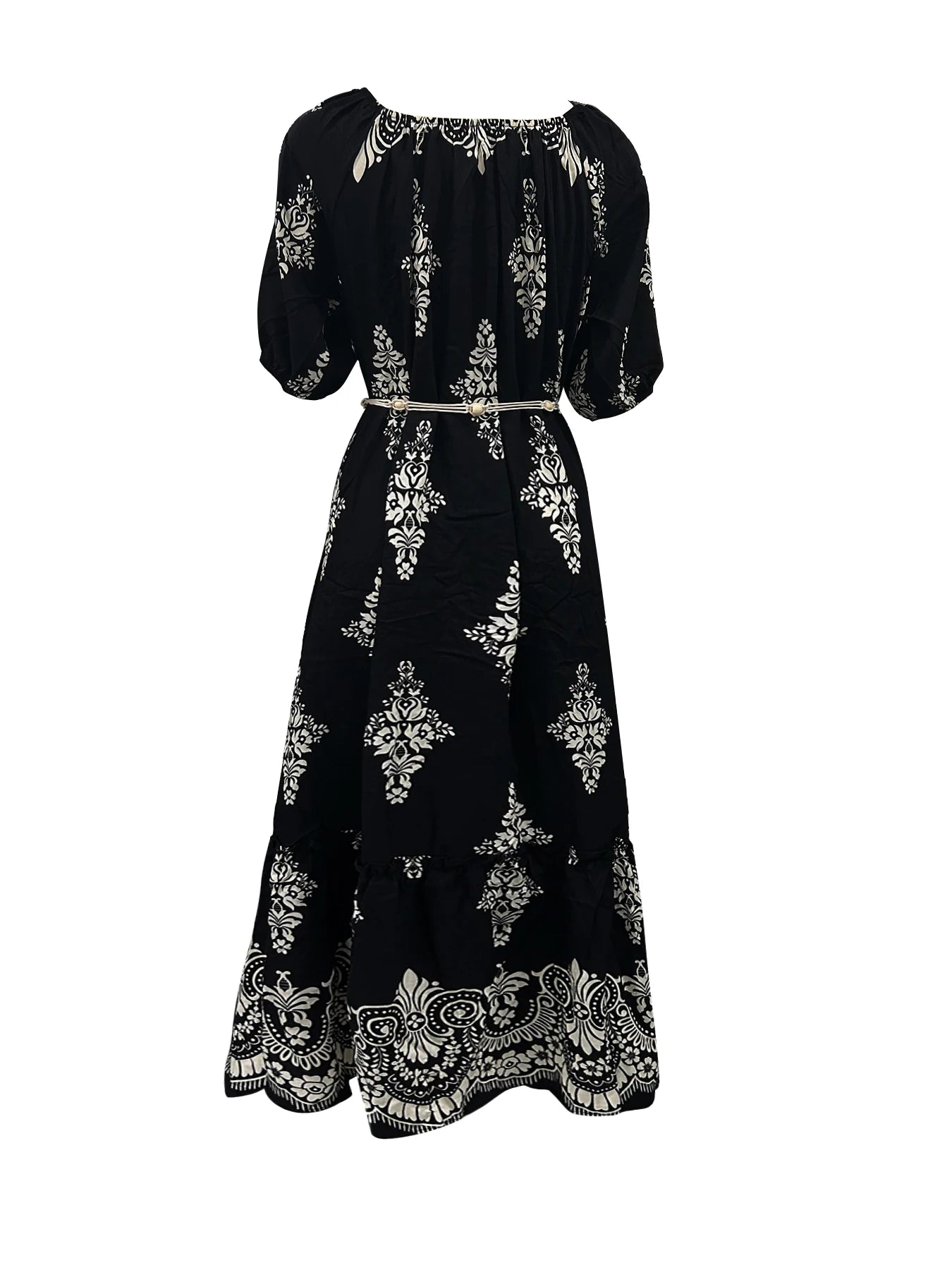 Women's Summer Dresses Casual Short Sleeve Crewneck Dress