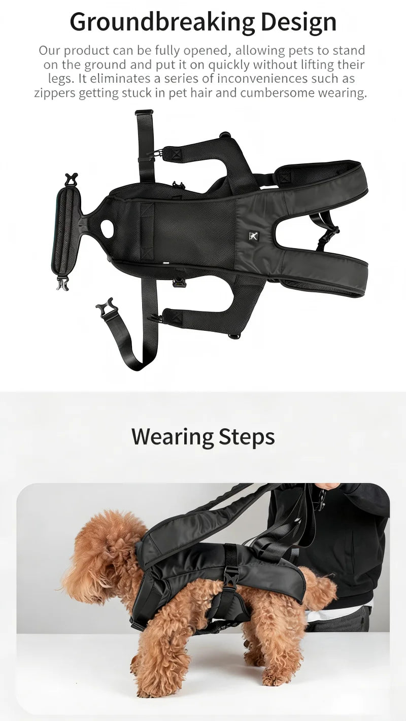 Pet Bag Outdoors Carrying Front-Hugging Large Dog Backpack Convenient Carrying Bag