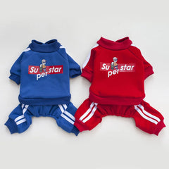 Pet Clothes for Dogs and Cats 4-Leg Hoodie Coat Pet Vest Puppy Clothes Print Design Apparel 5 Sizes Dog Clothes Dog Accessories
