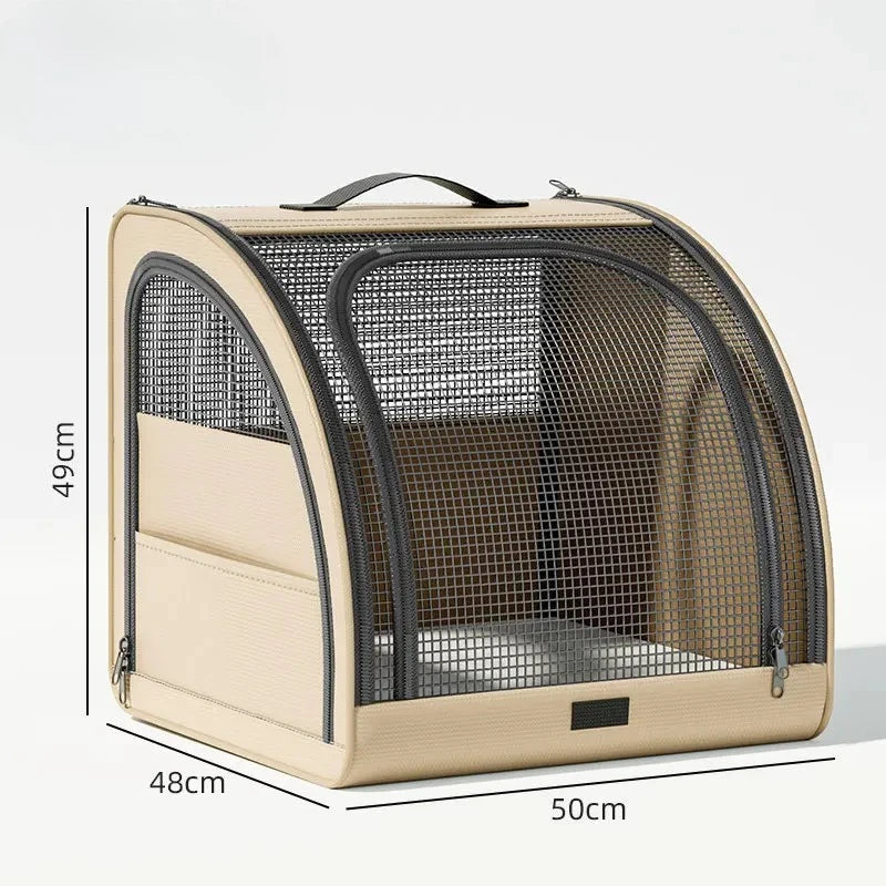 Pet Car Portable Dog Kennel Foldable Scratch Resistant Breathable Cat Bag for Outdoor Use Pet Cat Backpack Carrier