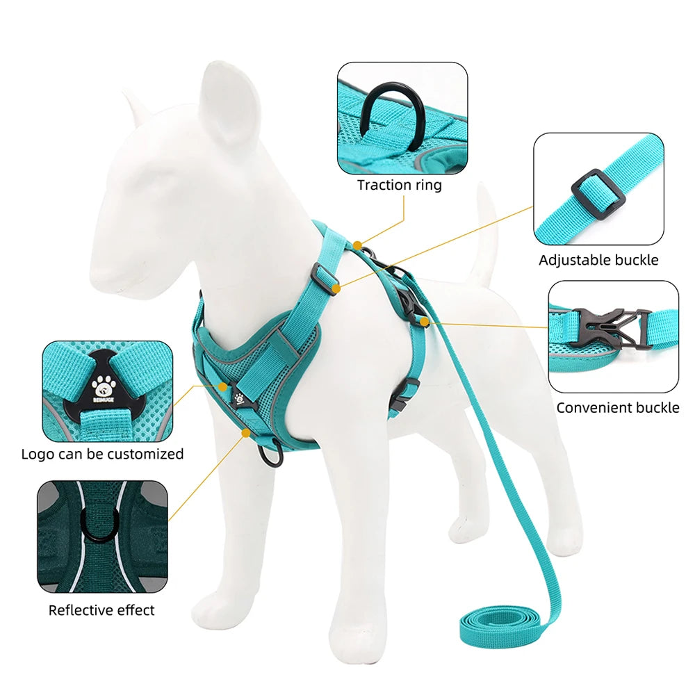 Harness and Leash Set Pet Accessories Dog Harness For Small Dog French Bulldog Pug Pitbull Puppy Pectoral Collar Chiens Supplies