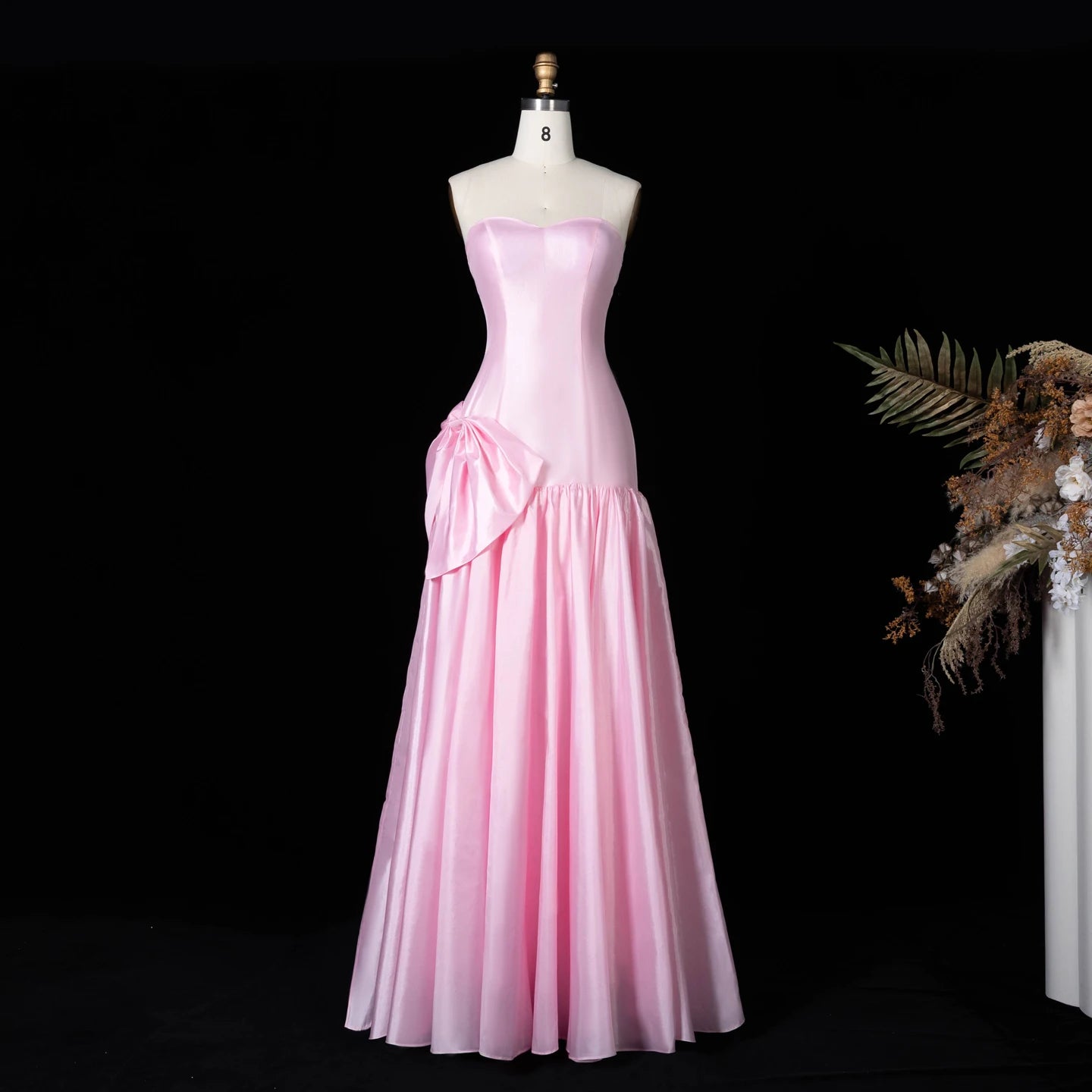 Sharon Said Women' s Elegant Evening Party Dress with Gloves 2026 Simple Wedding Birthday Prom Gowns with Bow SF167 Customized