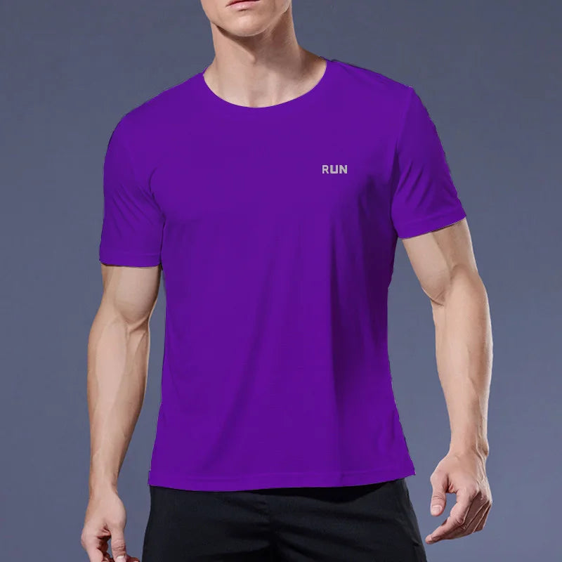 Men's Fitness Gym T Shirts 2020 Shirt Homme Running Men Designer Quick Dry T-Shirts Running Slim Fit Tops Tees Sport Muscle Tee