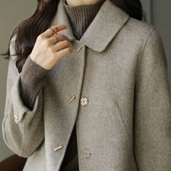 Minimalist French Wool Blend Coat