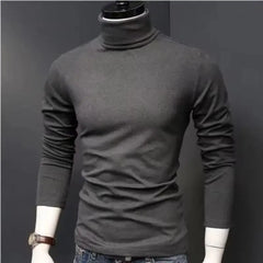 Autumn Winter Mens Turtleneck Sweaters Casual Thermal Long Sleeve Slim Fit Pullovers Stretch Basic Tops Sweatshirt Jumper TShirt