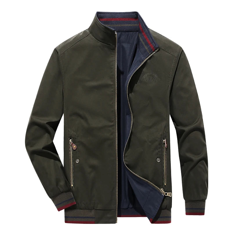 Reversible Slim Stand Collar Jacket