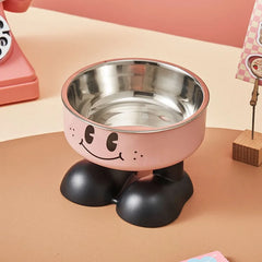 Smiling Face High-Leg Steel Bowl