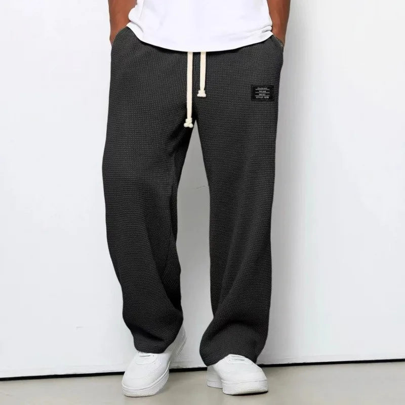 2024 New Running Mens Sweatpants Straight Fit Joggers for Sports and Streetwear Loose Oversized Drawstring Long Pants Men Pants