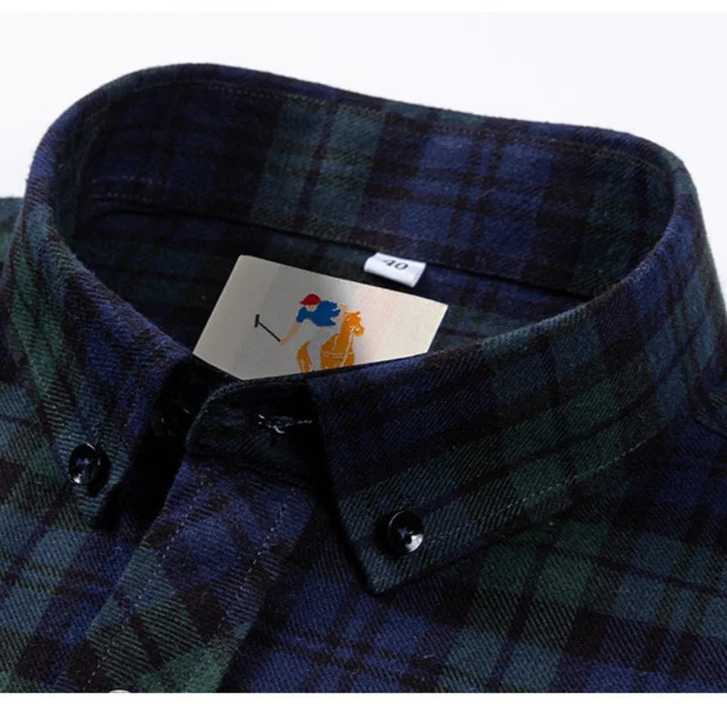 Classic Cotton Plaid Casual Shirt