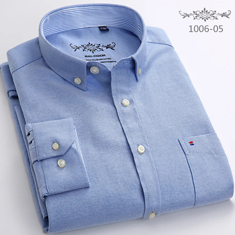 Slim Striped Office Shirt Men